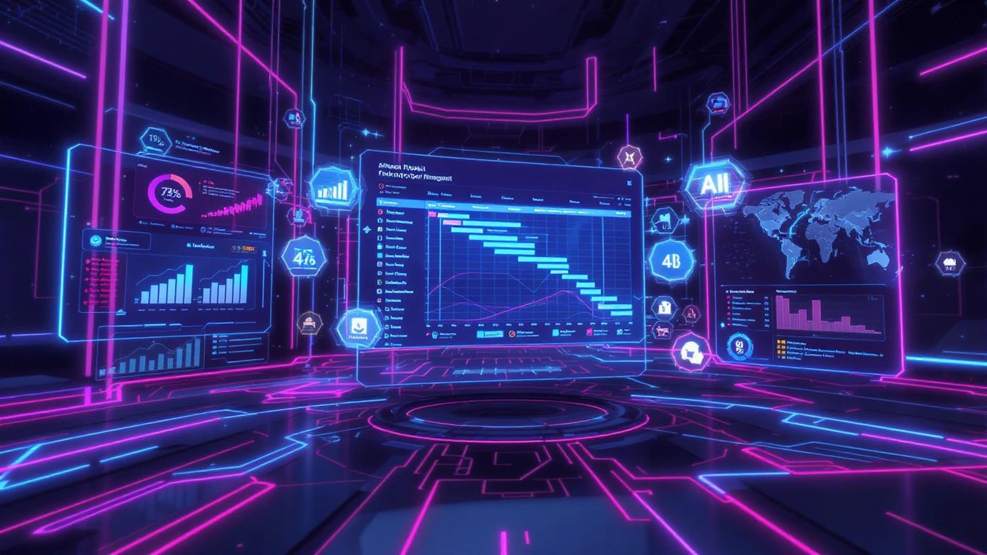 Tableau de bord de gestion de projet Agilia